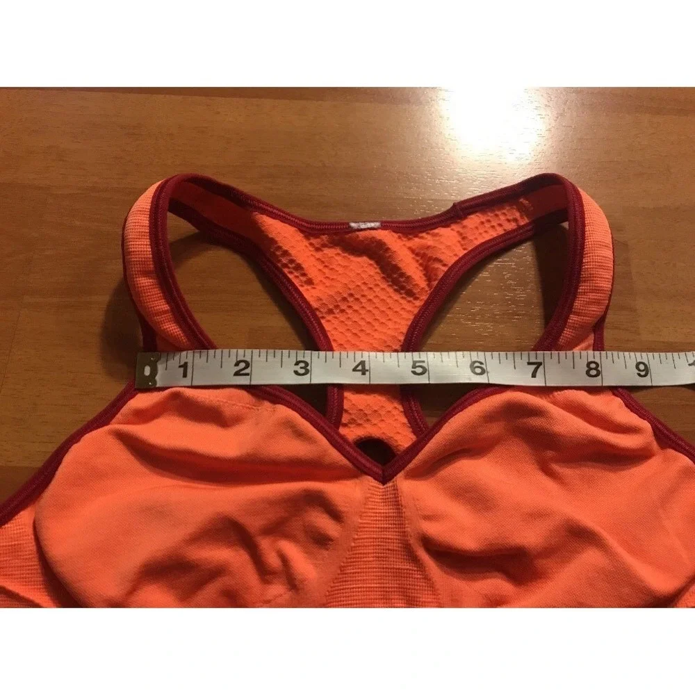 Lululemon Sports Bra Racerback Orange Color
